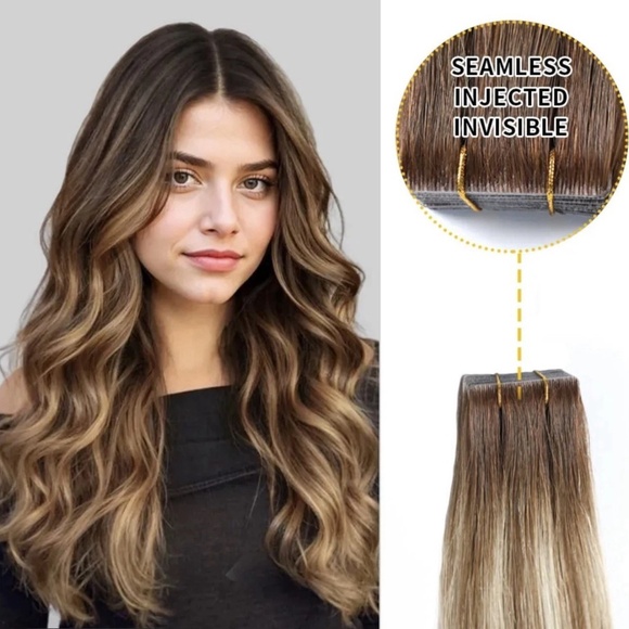 Other - Yilite Hair Extension 20 Piece Dark Brown with highlights New In Box